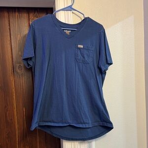 Ariat Rebar Men's Deep Blue V-Neck Tee